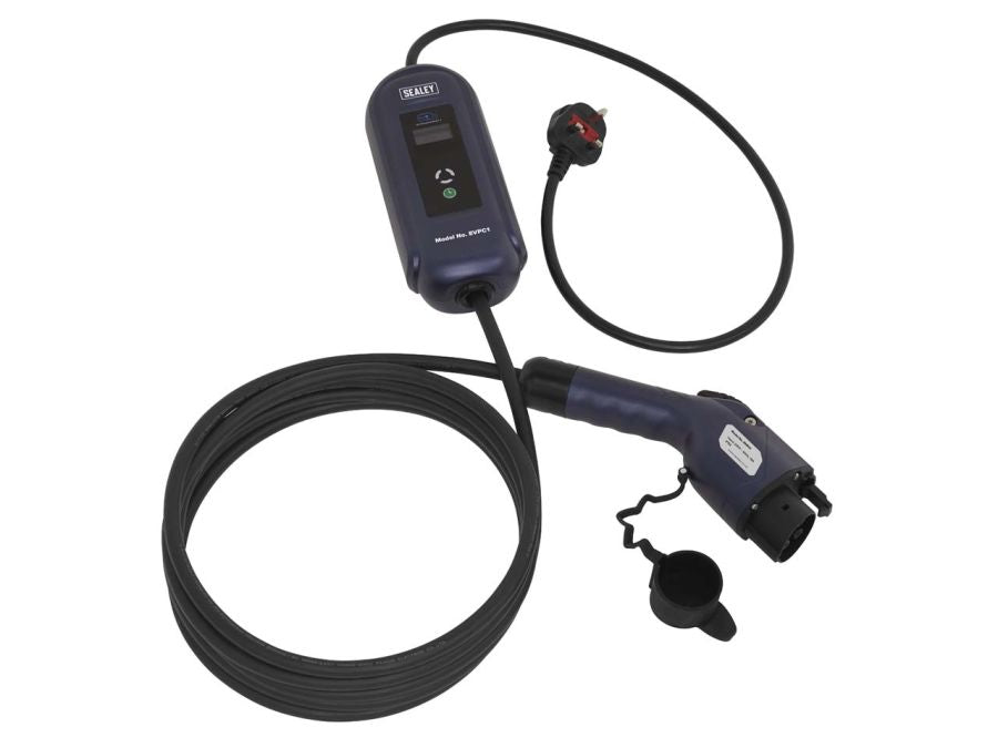 Sealey Portable EV Charger Type 1 to UK - 10A - 5m Cable