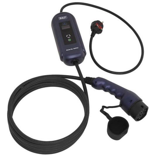 Sealey Portable EV Charger Type 2 to UK - 10A - 5m Cable