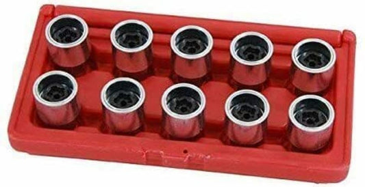 Neilsen 10pc Wheel Bolt Lock Socket Set for Tesla