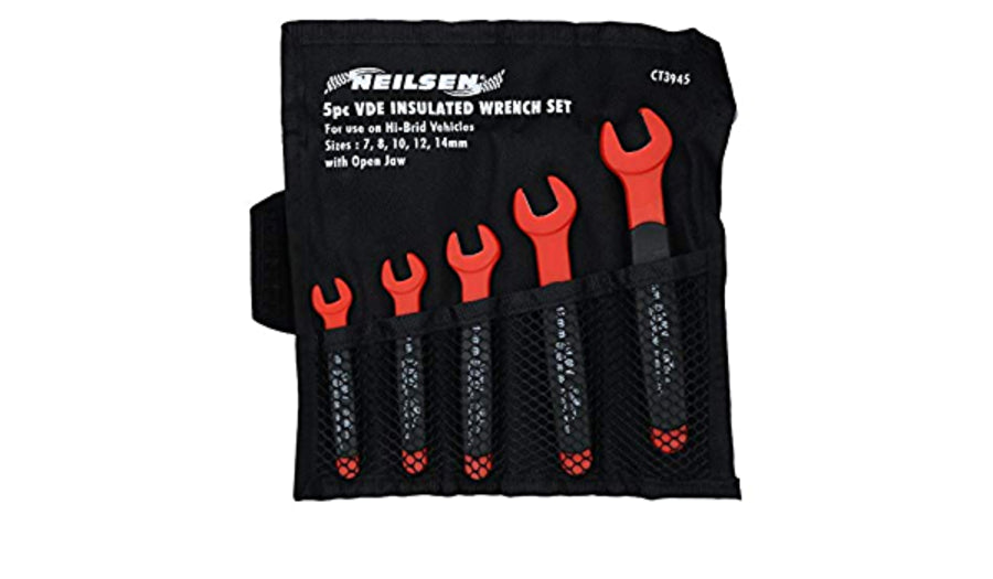 Neilsen 5pc VDE Insulated Spanner Wrench Set - 1000v - 7-14mm